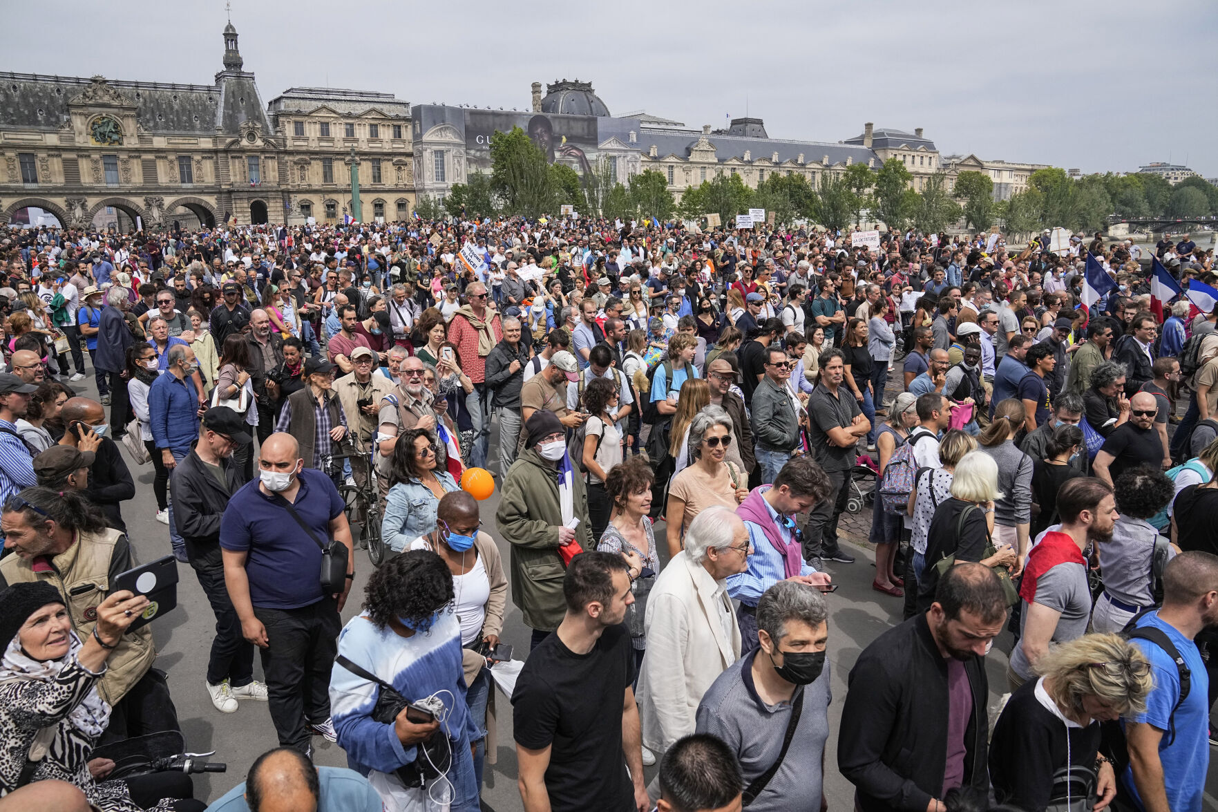 APTOPIX Virus Outbreak France Anti-Vaccine Protests